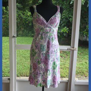 <👽 3/20$> ANN TAYLOR LOFT floral light colorful midi dress size 4P